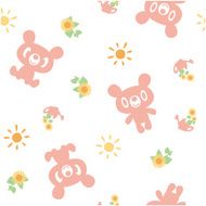 Bear and sunflower