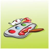 Cartoon painting pallette