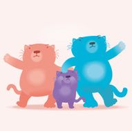 kawaii cat family protection