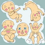 Assortment of cute baby drawings