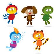 Kids wearing pets costumes