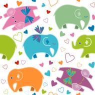 seamless pattern with elephants N2