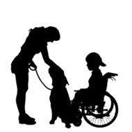 Vector silhouette of a family N71