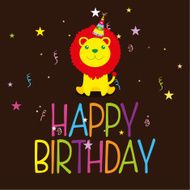 Cute Happy Birthday Card Template Editable N13