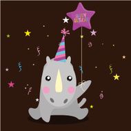 Cute Happy Birthday Card Template Editable N15