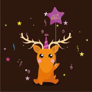Cute Happy Birthday Card Template Editable N16