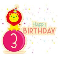 Cute Happy Birthday Card Template Editable N20