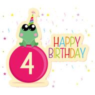 Cute Happy Birthday Card Template Editable N21