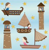 the little girl in sea