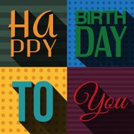 Vector birthday card with text N2