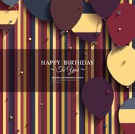 Vector birthday card with balloons and text N13