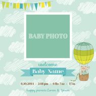 Baby Arrival Card with Photo Frame N2