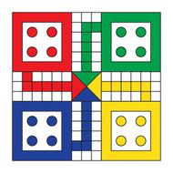 Vector ludo game board