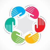 colorful hand icon