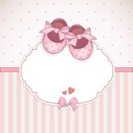 Baby girl shower card Arrival