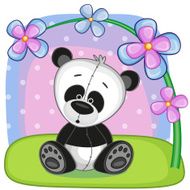 Panda with flowers N4