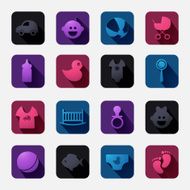 Volume icons set baby N7