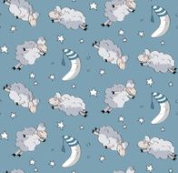 Seamless sheep pattern N2