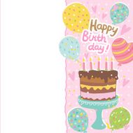 Happy Birthday card background with cake N2