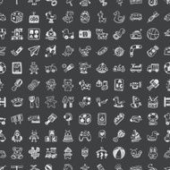 doodle toy seamless pattern background