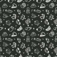 seamless doodle baby pattern background N8