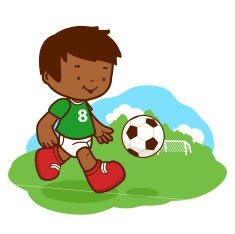 Little boy playing soccer N3