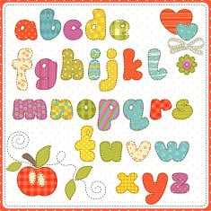 Colorful children alphabet of small letters