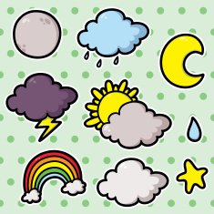first set of weather icons
