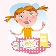Breakfast Cereal And Girl