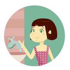 Water conservation illustration for kids