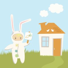 Small Child in Bunny Costume N2