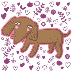 Cartoon Dachshund N2