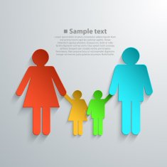 Family Silhouettes with shadow N2