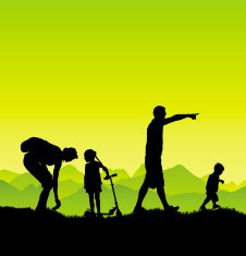 Active family in the country