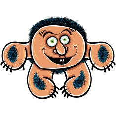 Happy cartoon monster vector illustration N2