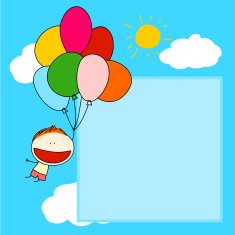 Boy with a bunch of balloons N3
