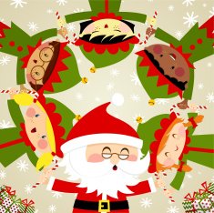 santa & elves