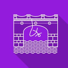 Flat line vector icon for rope jumping