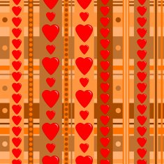 Holiday seamless pattern with hearts