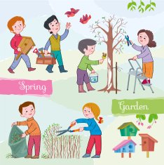 Spring tide-garden Illustration