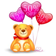 Teddy Bear With Balloons N6