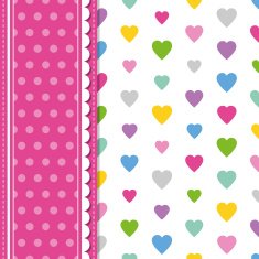 hearts and polka dot greeting card