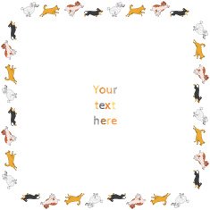Funny dogs are running frame