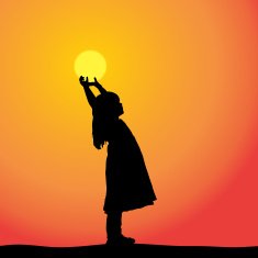 Vector silhouette of a girl N47