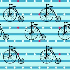 Seamless background with Retro Bicycles