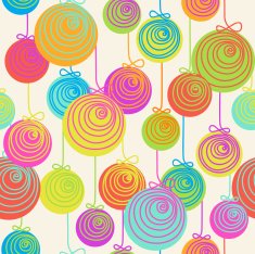Seamless pattern with christmas ball