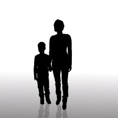 Vector silhouette of family N221