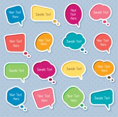 Cute dialog box digital clip art