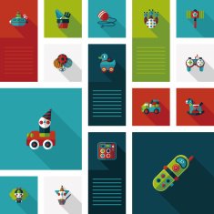 kid toys flat app ui background eps10 N51