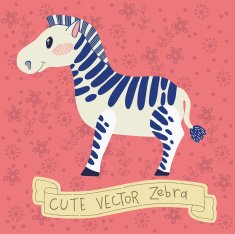 Cute vector zebra N4